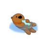 Floating Mocha Otter