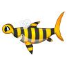 Cute Bee hammerhead Shark