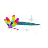 Magical Rainbow Dragonfly