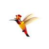 Vintage Red Hummingbird