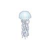 Glowing White Jellyfish