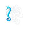 Blue Lightwing Seahorse