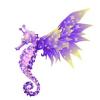 Purple Glitter Featherwing Seahorse